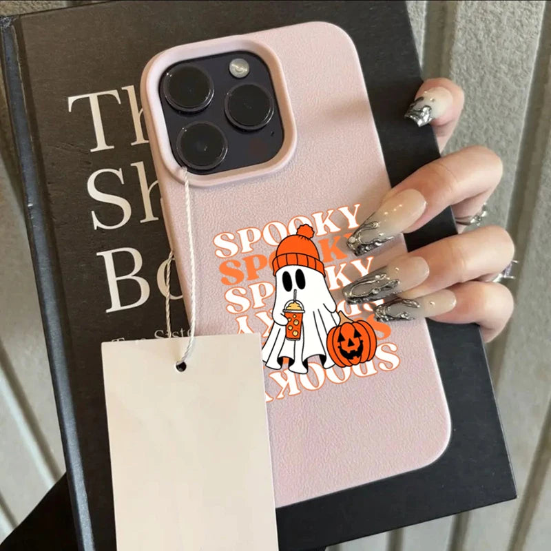 Cute Halloween Ghost Pumpkin Pattern Phone Case For iPhone 18 17 16 15 Plus 14 13 12 11 Pro Max 16e 17e X XR XS Air Soft Cover