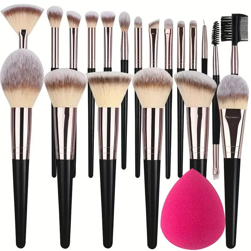 3-20PCS Professional Makeup Brushes Set Soft Fluffy Foundation Eyeshadow Concealer Blending Blush Brush Kabuki Women Beauty Tool