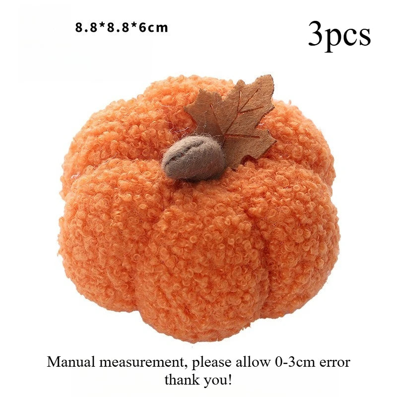 Fluffy Pumpkin Plush Halloween Pumpkin Decor Seasonal Home Accents for Birthday Thanksgiving And Party Favors Decoration Gift.