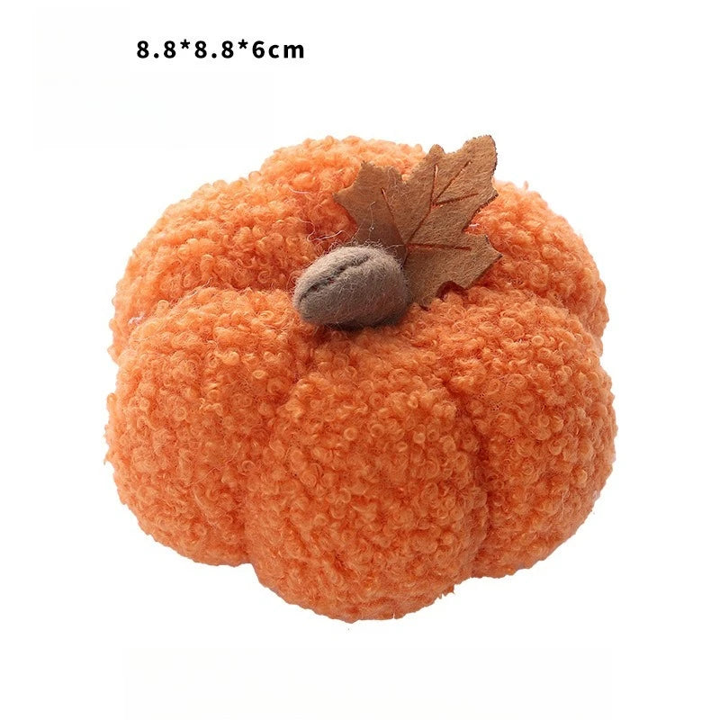 Fluffy Pumpkin Plush Halloween Pumpkin Decor Seasonal Home Accents for Birthday Thanksgiving And Party Favors Decoration Gift.