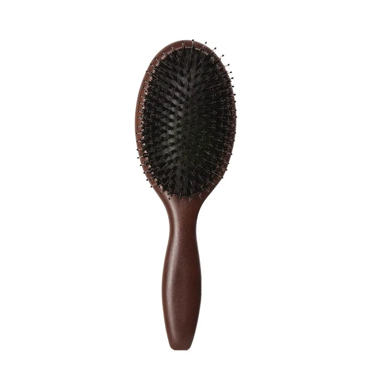 Natural Boar Bristle Massage Hair Brush Comb For Hair Hairbrush Dry Wet Detangle Combs Hair Beauty Care Cushion Massage Brush