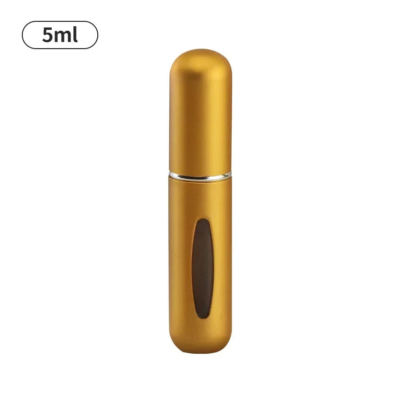 Perfume recarregável spray atomizador, alumínio perfume bomba, mini garrafa para viagens, 5ml