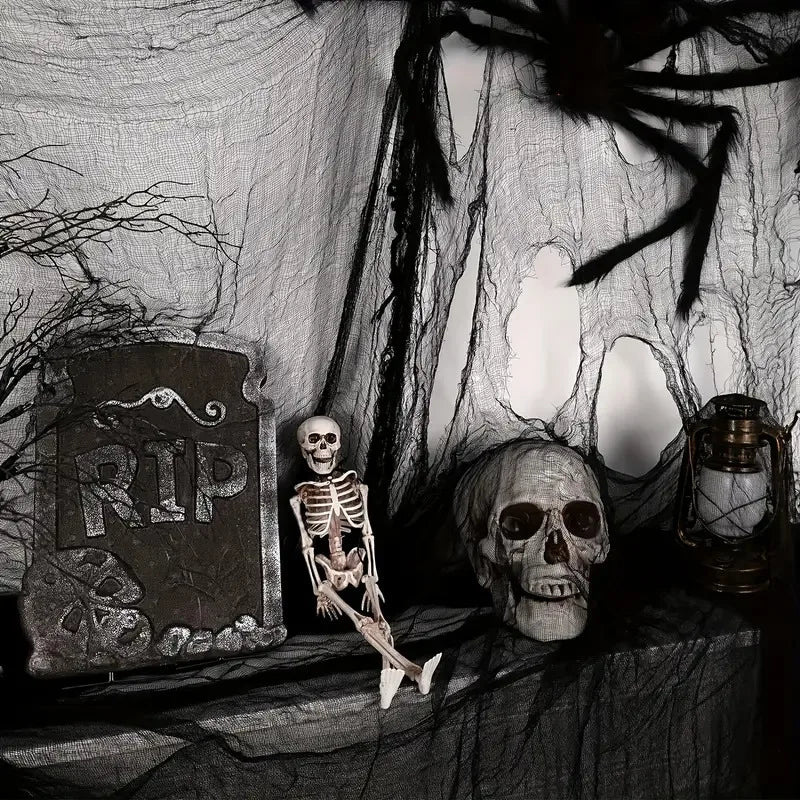 1-3PCS Halloween Gauze Fabric Black Chunky Gauze Haunted House DIY Decorative Scary Party Scene Props Halloween Decoration