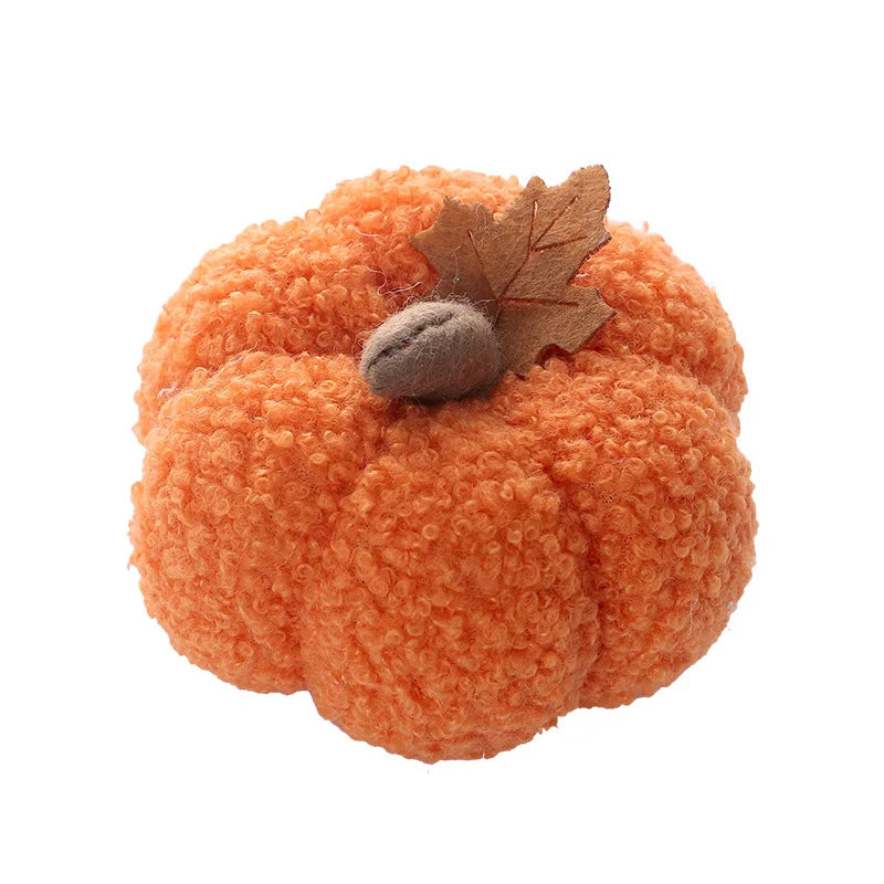 Fluffy Pumpkin Plush Halloween Pumpkin Decor Seasonal Home Accents for Birthday Thanksgiving And Party Favors Decoration Gift.